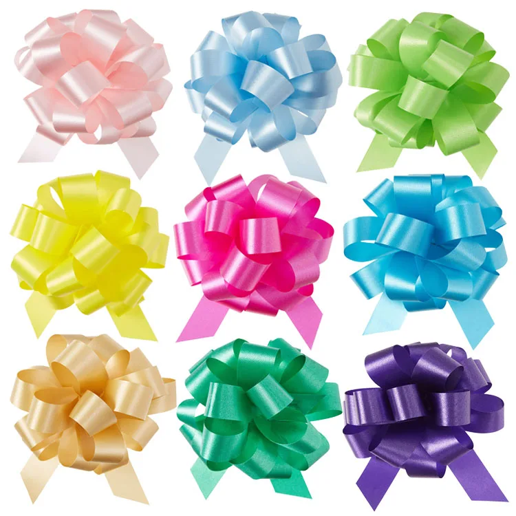 Индивидуальная печатная Рождественская вечеринка подарки сплошная металлическая полиэтиленовая лента Гигантский Большой бант для двери автомобиля