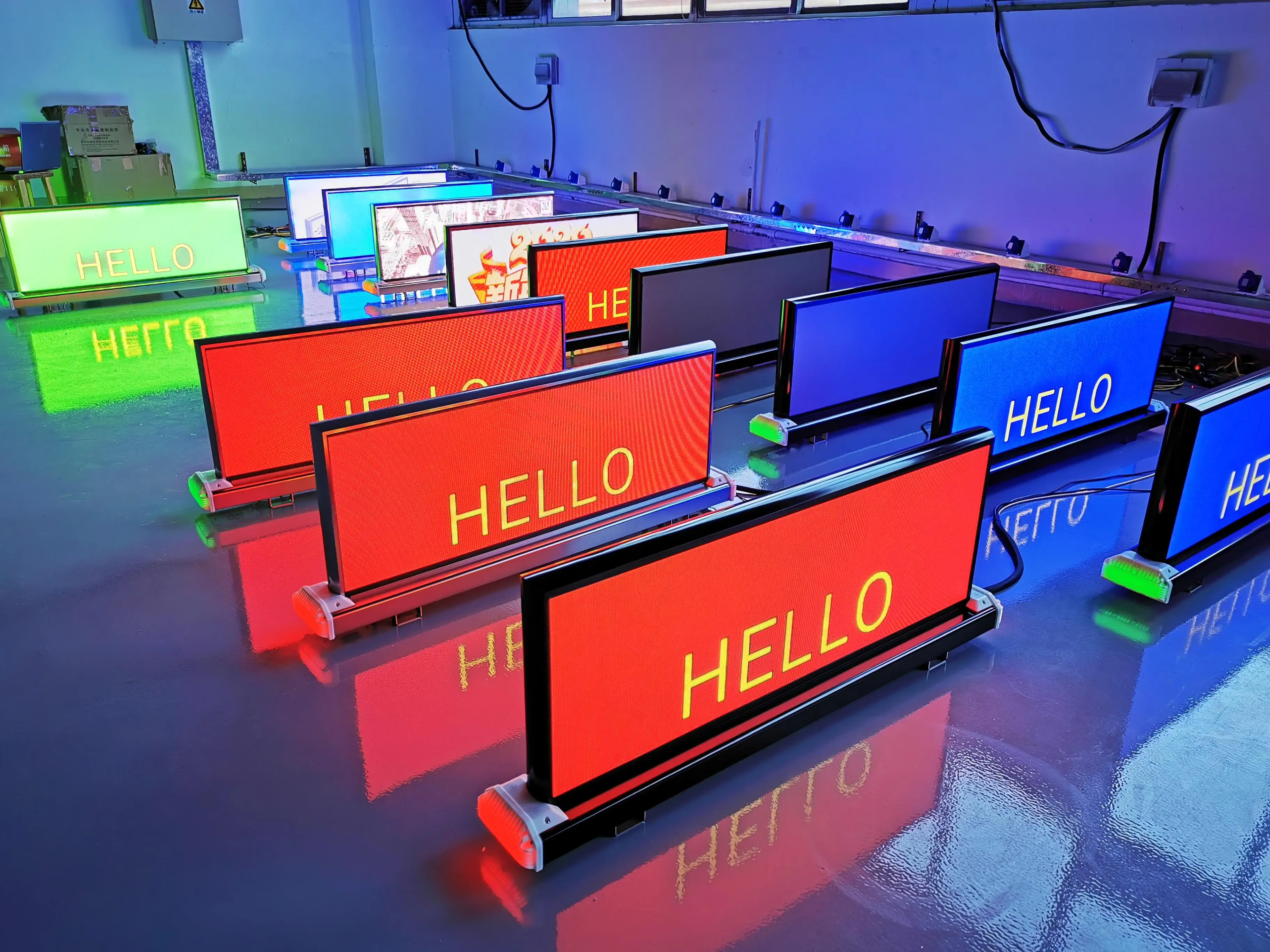 Free Customized Waterproof Outdoor Commercial Advertising Double Sided Taxi Top Led Screen Car Display