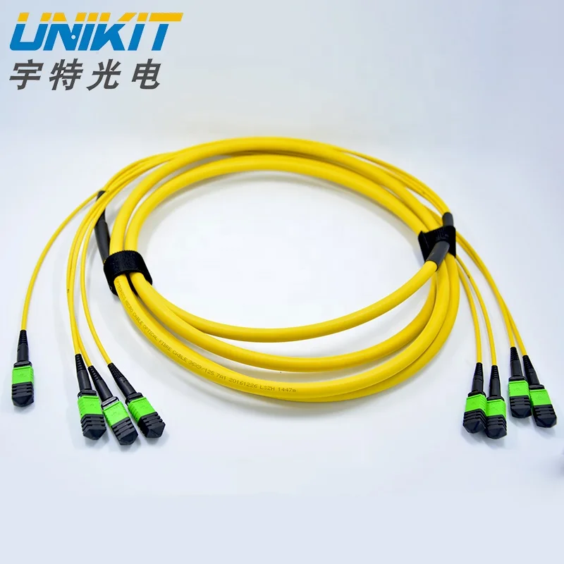 48 ядер SM MPO плоский оболочка оптический волоконный кабель оптоволоконный соединитель терминация MTP MPO кабель
