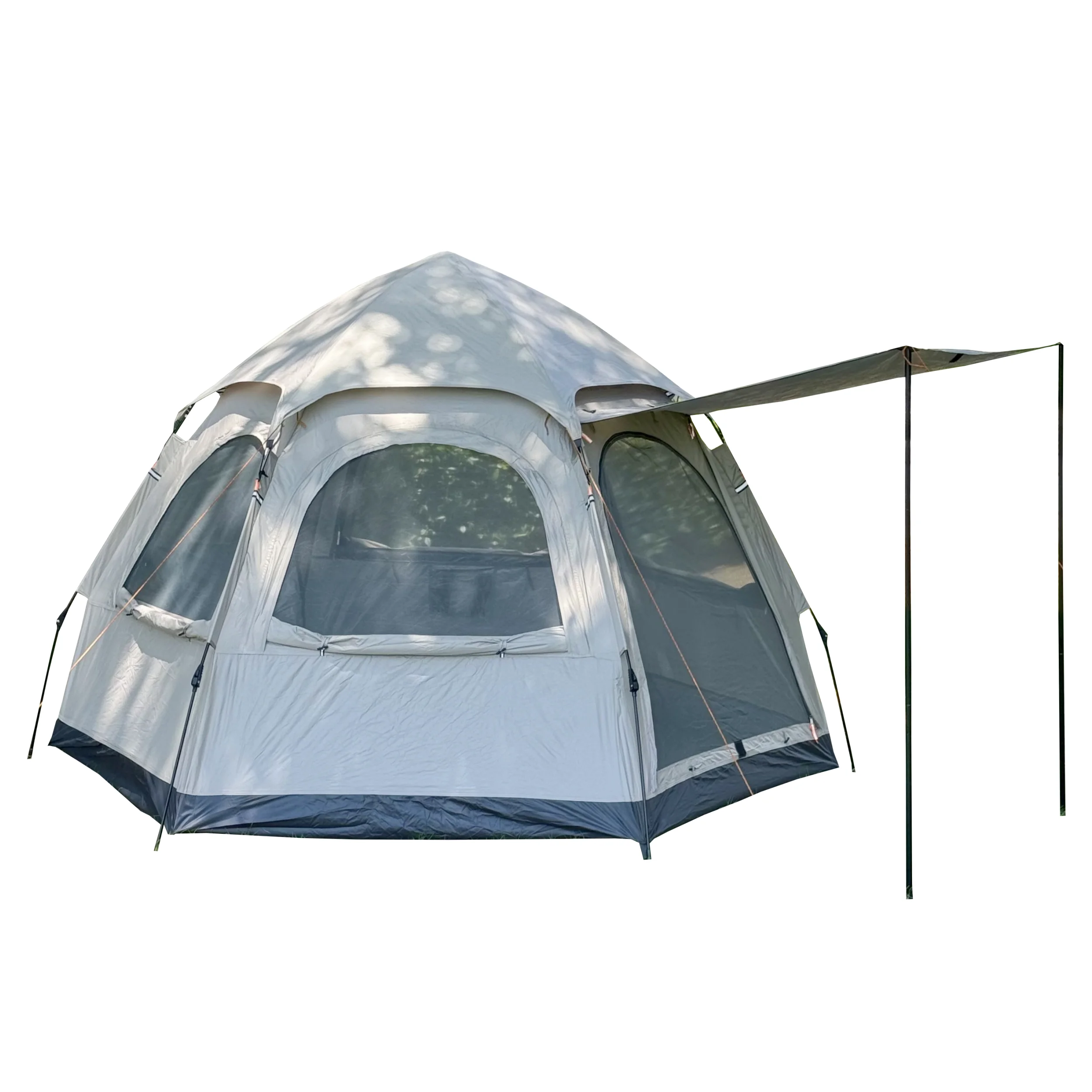 Outdoor automatic hexagonal tent 2-3 person custom breathable oxford cloth camping picnic portable folding waterproof pop up big