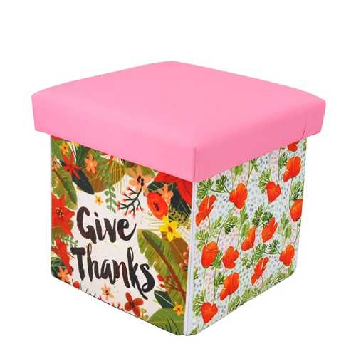 Chair Mat Foldable Floor Kids Gaming Organizer Boxes Cover Lunch for Cushion Folding Sublimation Fabric Storage Box Chair-Pink