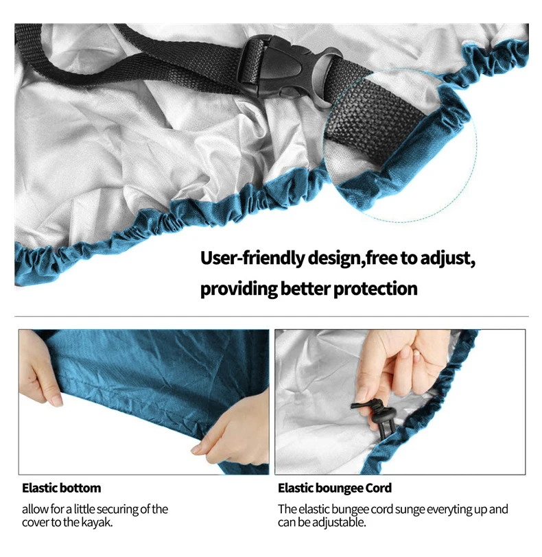 Водонепроницаемый Пыленепроницаемый Чехол для лодки каноэ из полиэстера, защита от УФ-защиты, солнцезащитный крем для рыбалки, Каяка