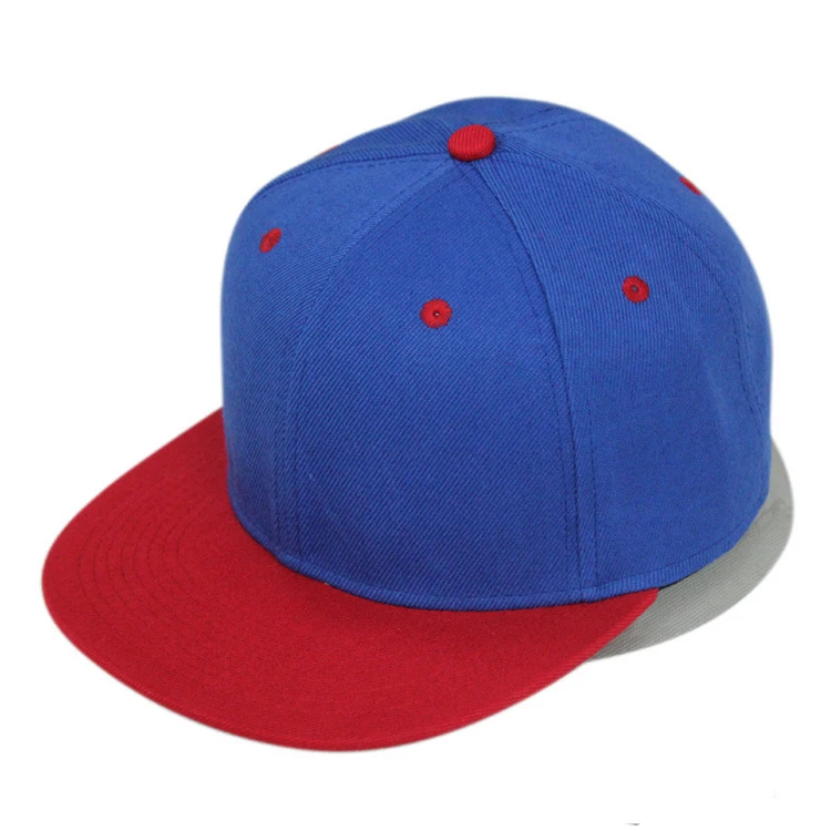 Hot Sale Custom logo 100% acrylic print Snapback 5 Panel Cap Hat plain blank snapback cap