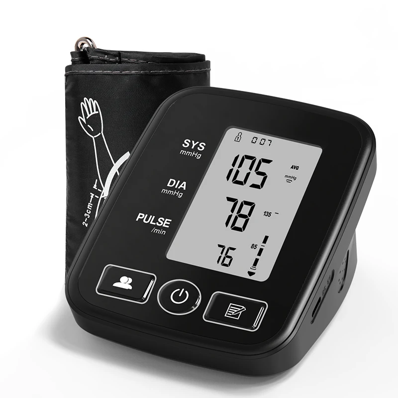 Yonker LCD Screen sphygmomanometer type c power supply electronic bp monitor blood pressure machine tensiometro digital de brazo