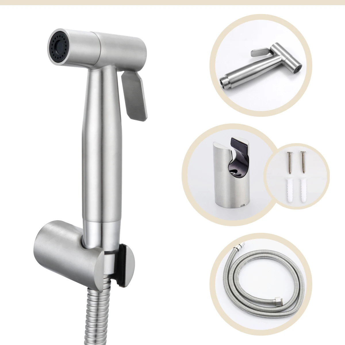 Modern black 304 Stainless Steel Hand Held Muslim Shower Shattaf Bidet Sprayer Toilet Spray