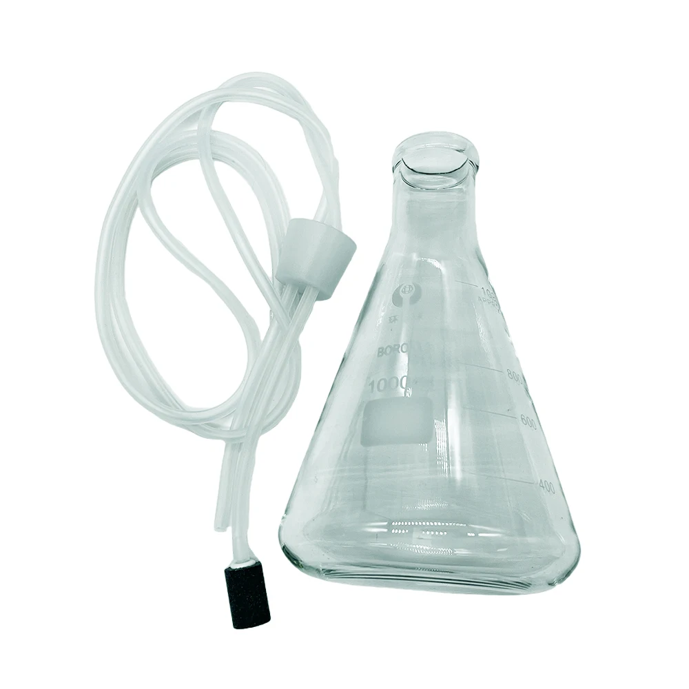 ozone glass bottle for water with stethoscope with ear insufflation