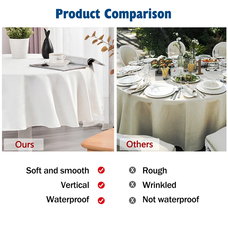 Настольные Чехлы для свадебного декора скатерть Tischdecke белая круглая цвета слоновой кости прямоугольная свадебной вечеринки