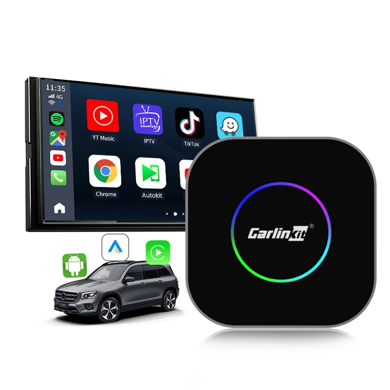 New Arrival Carlinkit 4G+64GB Android 13 System carplay module mini radio car android auto wireless carplay for Youtobe Netflix