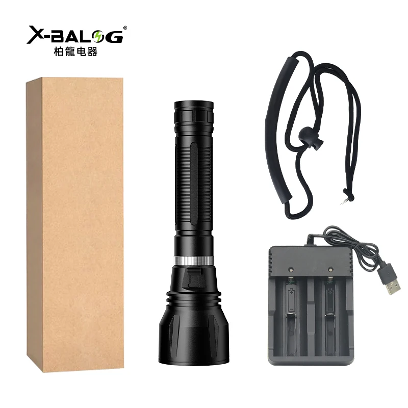 Multifunctional rechargeable diving flashlight high power professional waterproof flashlight for diving