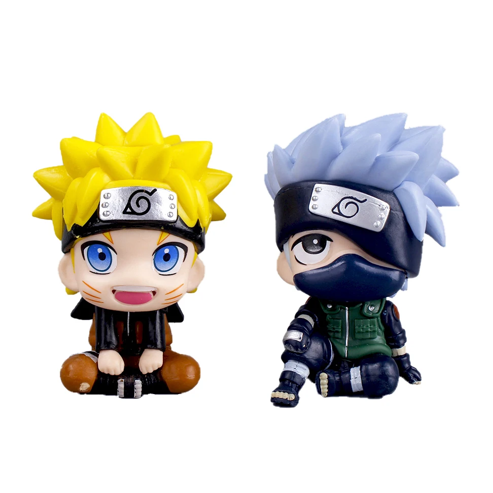 PVC  Large Q version of the sitting animation hand model male birthday cake decoration car doll