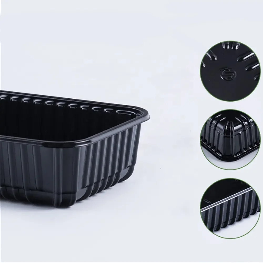 Wholesale Custom Convenient Food Grade PET Plastic Mushroom Packaging Tray Premium Quality Bowls and Plates