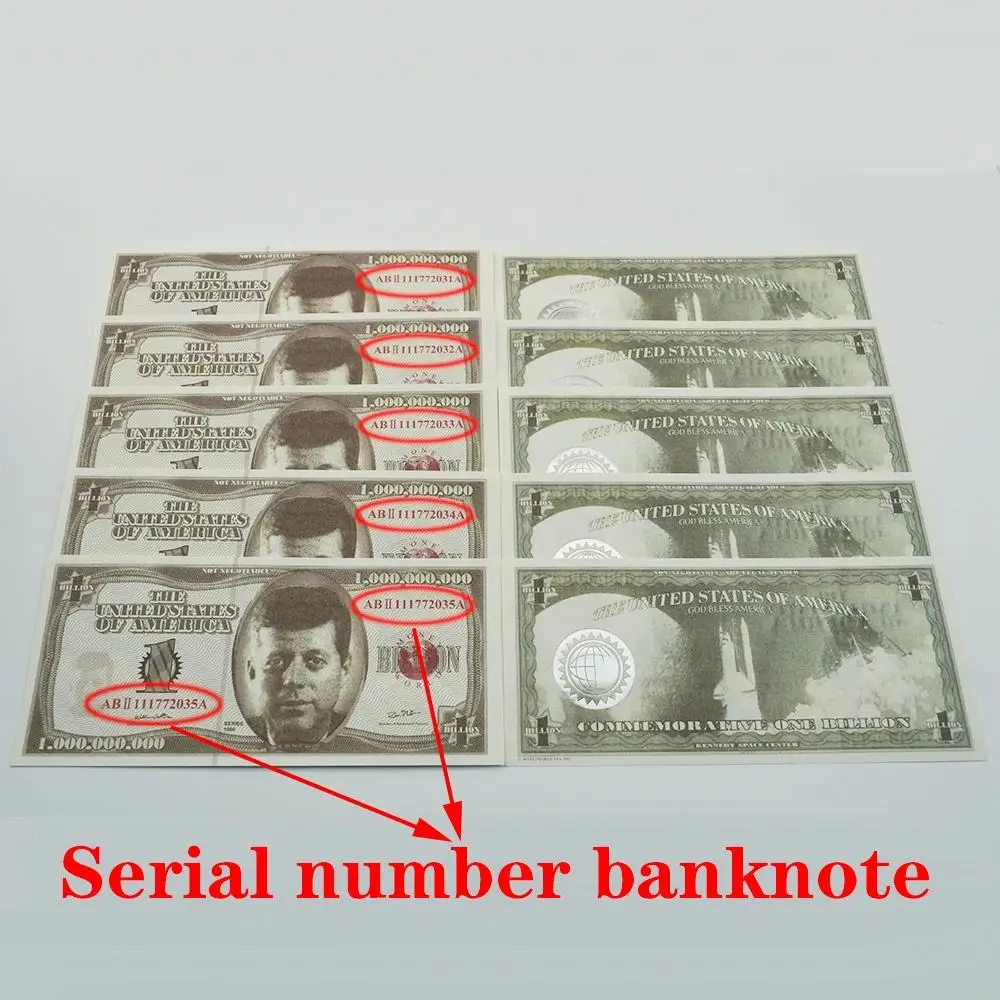 US Kennedy 1 Billion Dollars Paper Money Space Center Commemorative Banknote Collection Business Gifts