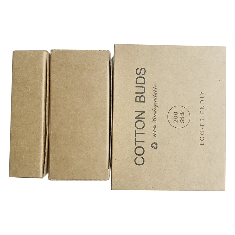 Bamboo stick cotton buds Bamboo stick cotton swab with customized cardboard box