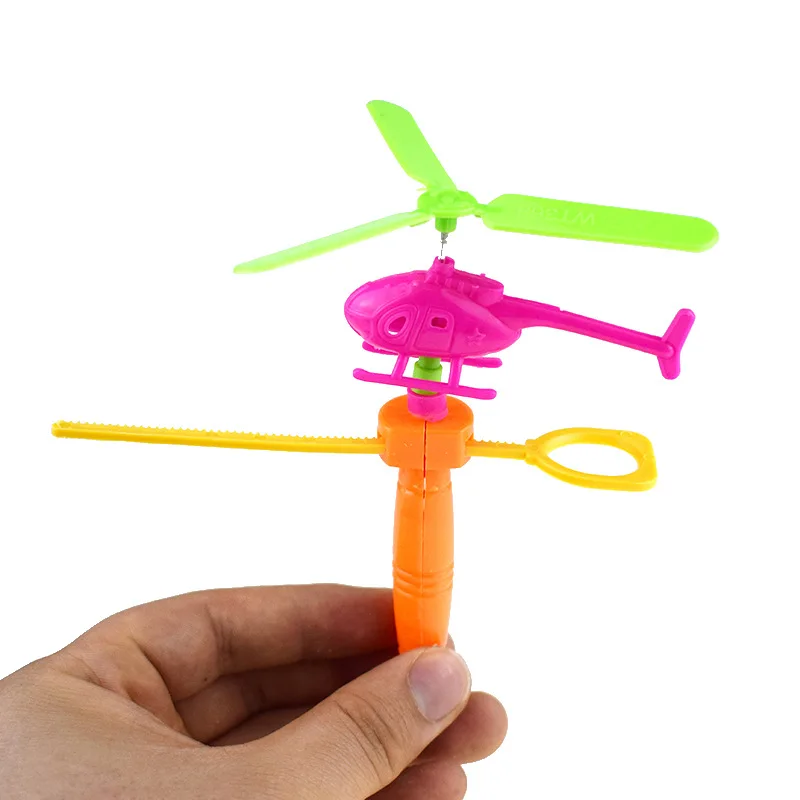 DIY Pull Line Helicopter Outdoor Games Kids Interactive Toys Birthday Party