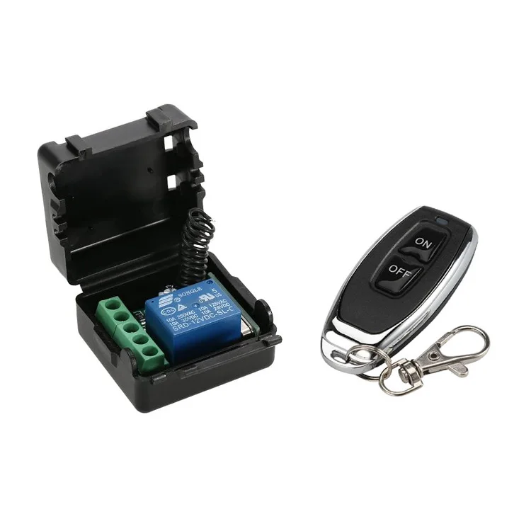 household  LED DC 12 Volts 10A 433MHz Relay RF Receiver 1CH Wireless Switch Jog Control Wireless Remote Control Switch  for door