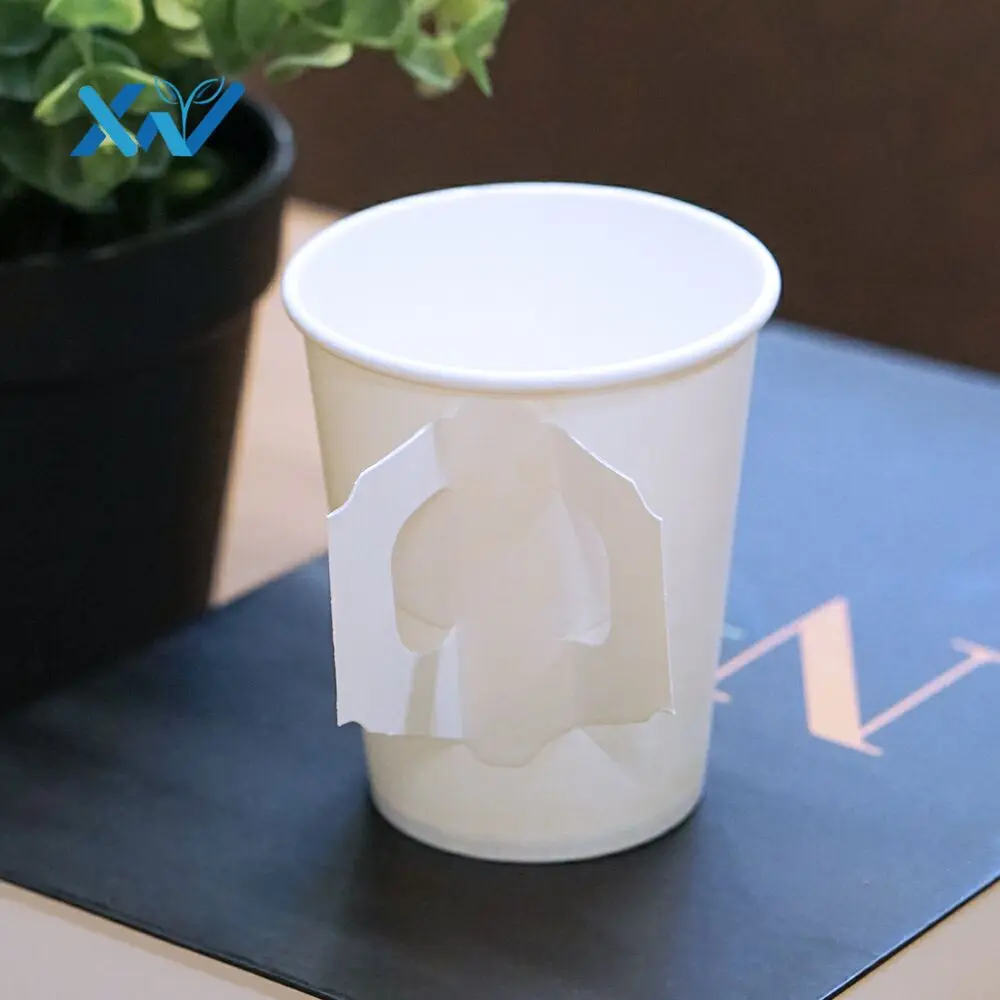 Single Wall Coffee Paper Cups with Handle for Hot Drink from China Custom Logo High Quality Disposable OEM & ODM Accept 20000pcs