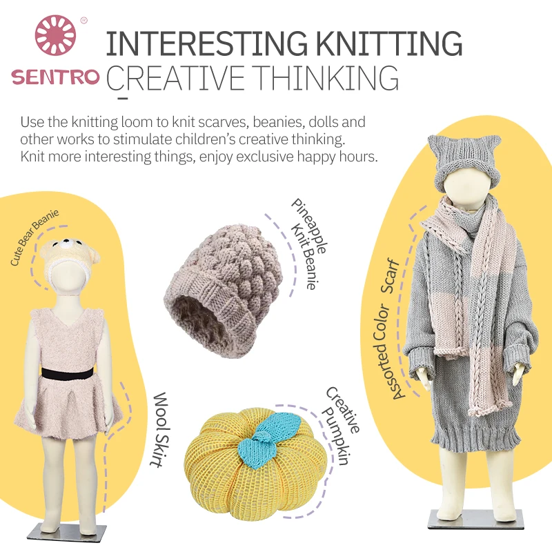 Sentro Creative Thoughtful Handmade Gifts Kids Diy Craft Automatic Sweater Knitting Machine Needle Toy Socks Knitting Machines