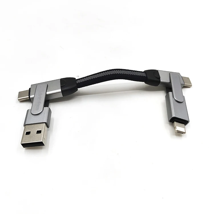 Пользовательский 4 в 1 брелок зарядное устройство Портативный Usb-кабель 6