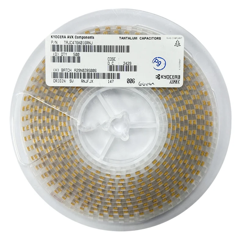 TAJC476M006SNJ  AVX tantalum capacitor  2312 47 uF 6.3V 20% 6032-26