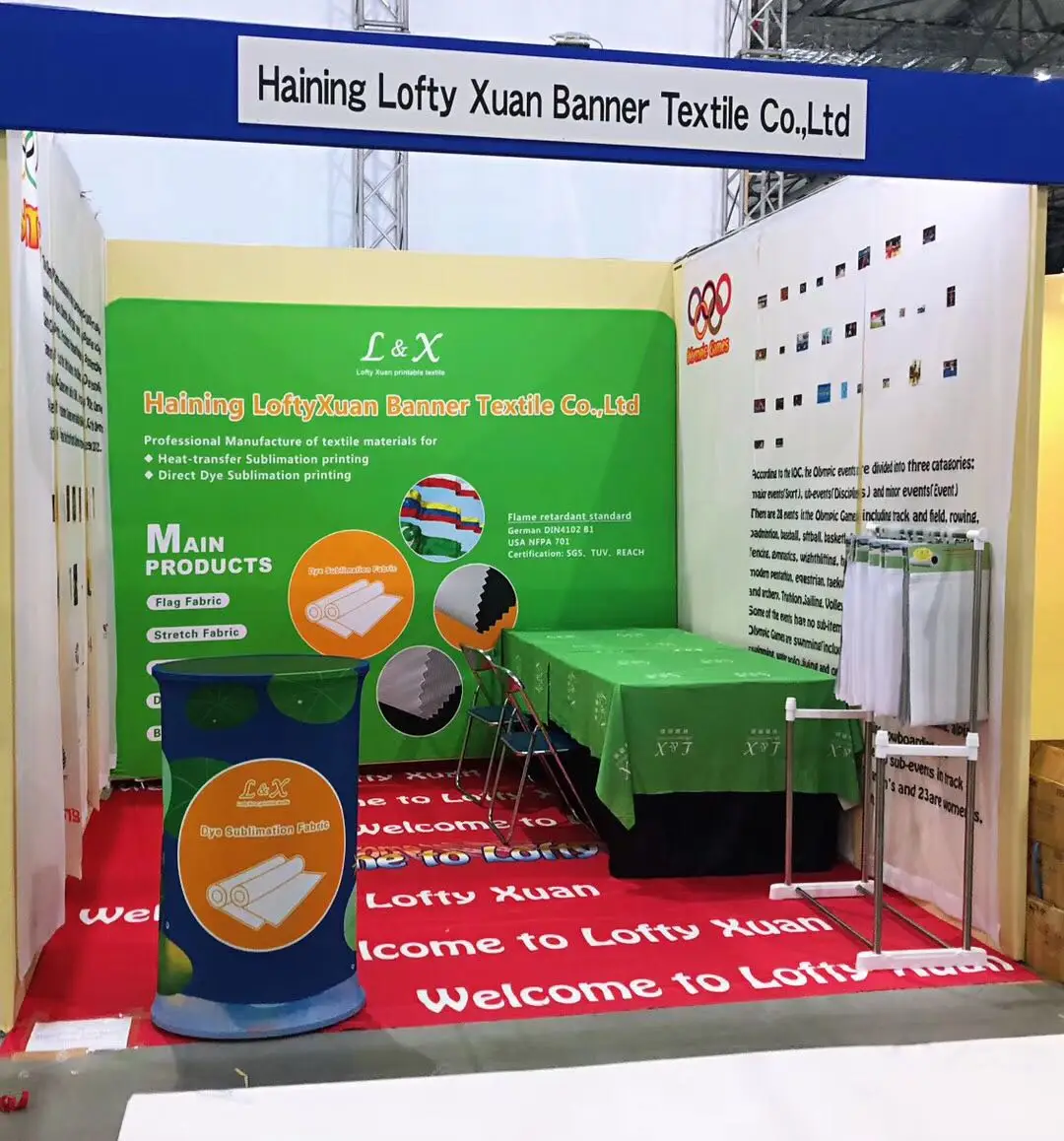 Digital printing sublimation/UV/LATEX printing 100 PCT display fabric table cloth