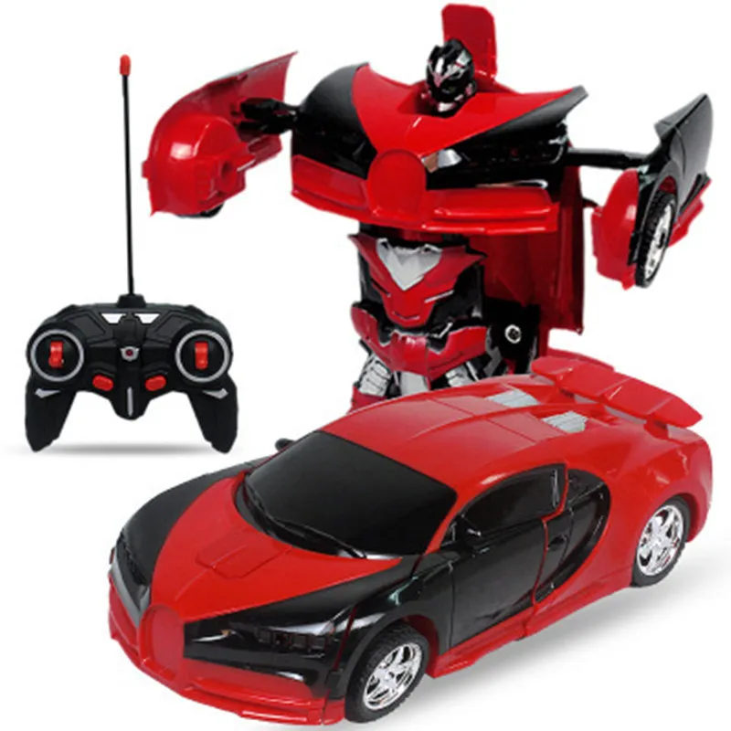 1:18 One Key Deformation Kids Remote Control Car Toy RC Car Robot Model Radio Control Car Toys