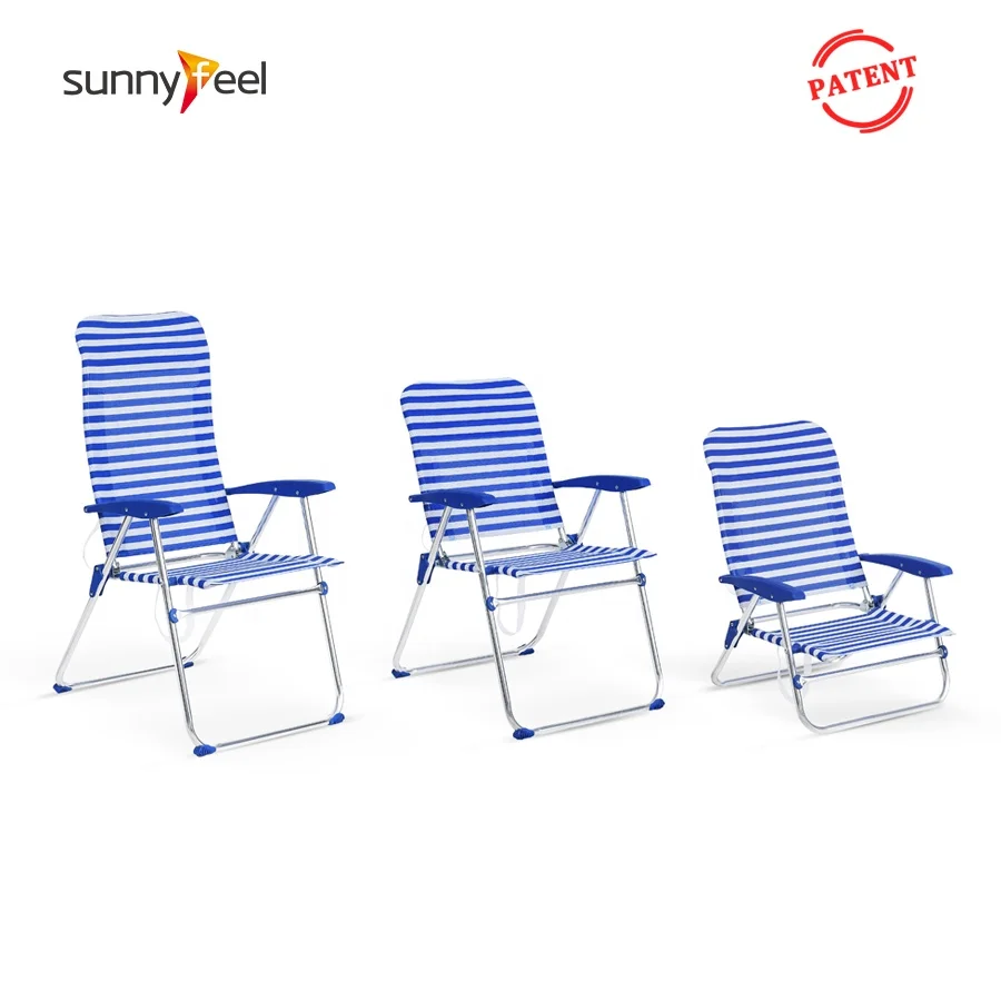  Sunnyfeel открытый алюминиевый легкий высокий складной пляжный стул с