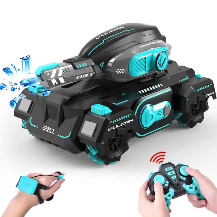 Kids Water Gel Ball Shooting Blaster Remote Control Toy Shooting Rc War Fight Remote Control Stunt Car Toy