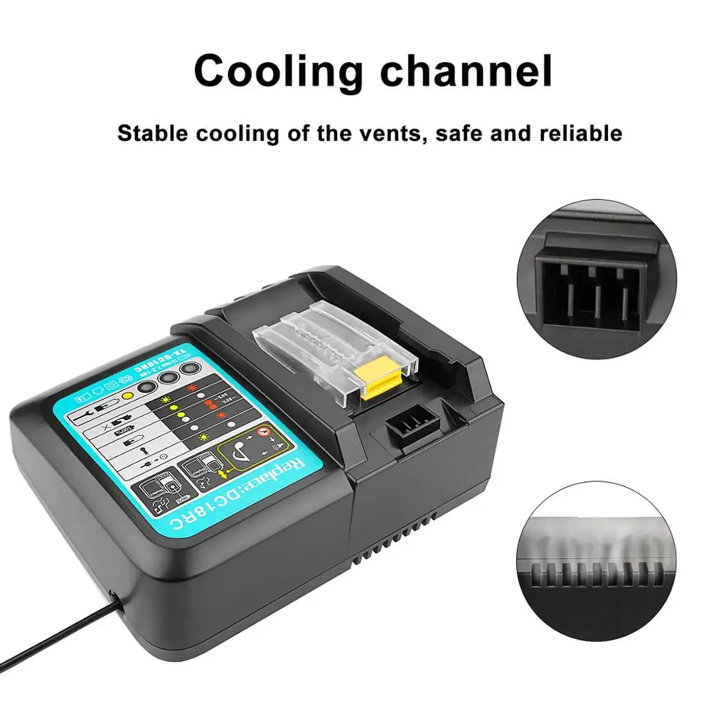 DC18RC T замена батарея зарядное устройство для Makita 14,4 в-18 в 6A литий-ионный аккумулятор BL1815 BL1830-1960 BL1430-1450