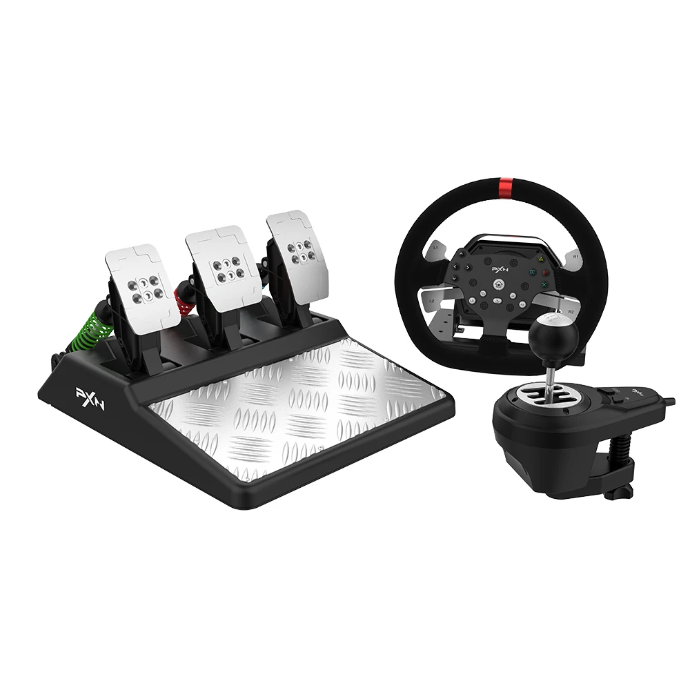 PXN V10 game steering wheel 900 degree force feedback vibration for xbox one series s/x ps4 pc with pedal shifter gear stick