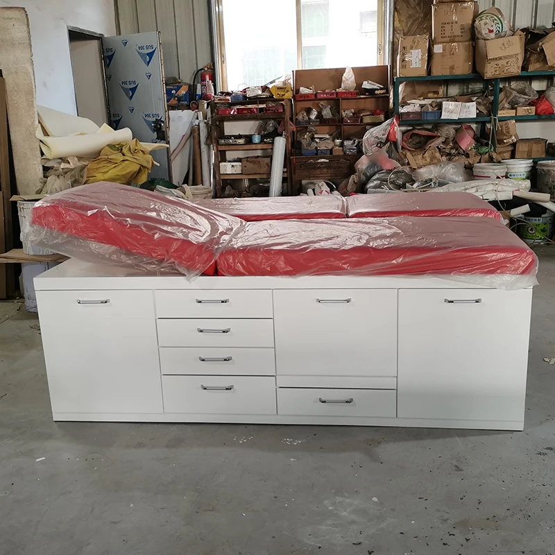 Leisure massage bed with multiple lockers large storage space customizable