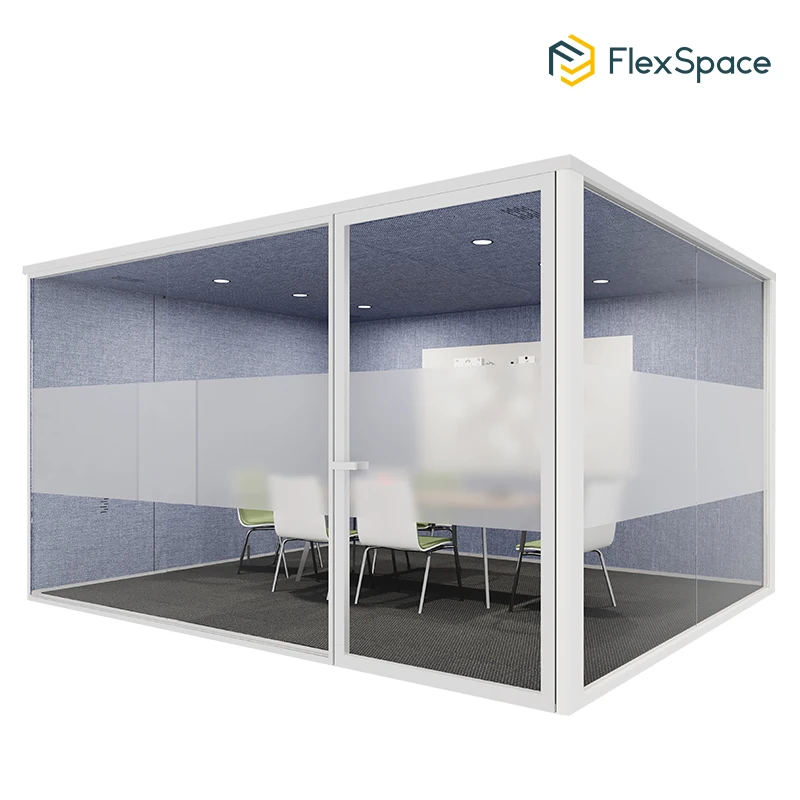 Flexspace 2025 new Portable Studio Office Pod Work Sound Proof Glass Pods Indoor Office Cell Phone Privacy Pod for sale