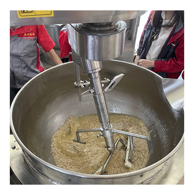 Industrial Double Cooking Mixer  Curry Paste Making Machine Sugar Caramel Sauce Cooking Pot with Mixer