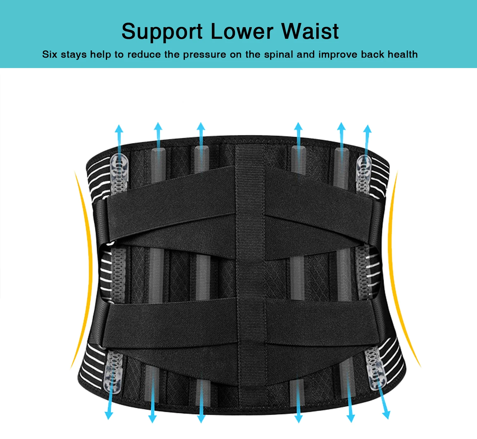 Working Safety Breathable Waist Support Brace Pad Lumbar Back Belt lumbar belt for back pain Back Support Belt for Men Women