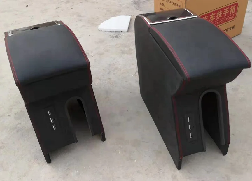 Car Center Console Armrest Storage Box Leather Arm Rest For Mazda 2  CX-3 2015-2019