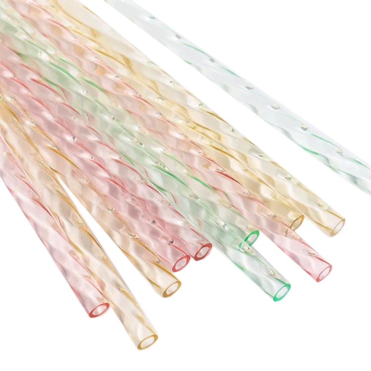 Transparent Customized PP Plastic Disposable Sanitary  Coffee Milk Tea Straws
