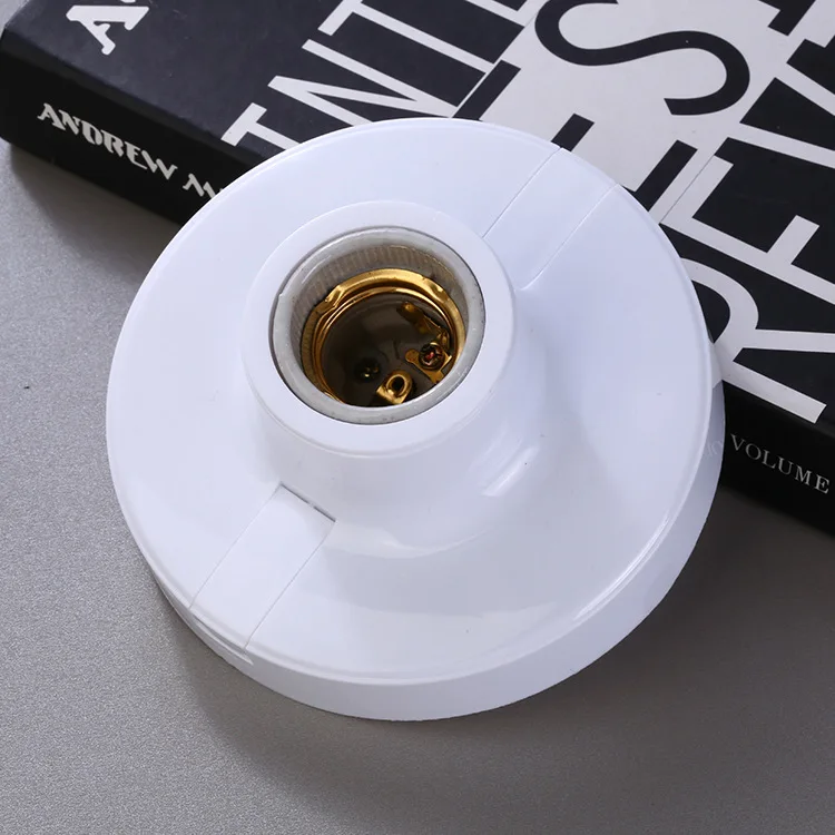 High Quality Copper Screw E27 PP Ceramic Lamp Holders High Power 120MM Wide Round Lamp Holder thread lamp holder