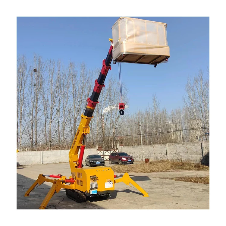 Factory Construction Crane 3 Tons Small Crawler Crane 12 Meters Lifting Equipment Spider Crane