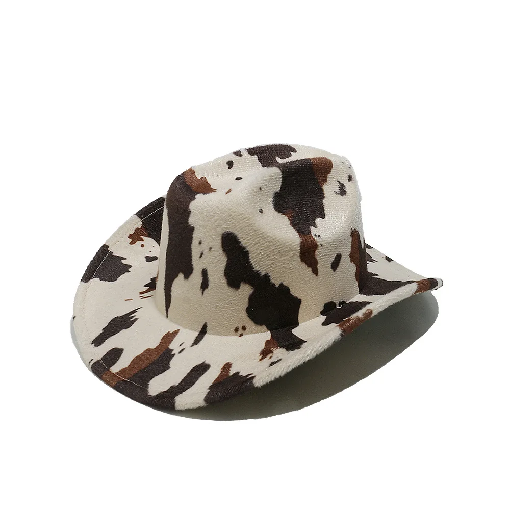 Высококачественные винтажные ковбойские шляпы с принтом коровы леопардовые женские мужские в западном стиле