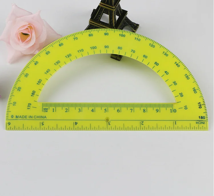 
Factory wholesale protractor 15cm 180 degree semicircle plastic angle protractor drawing stationery 