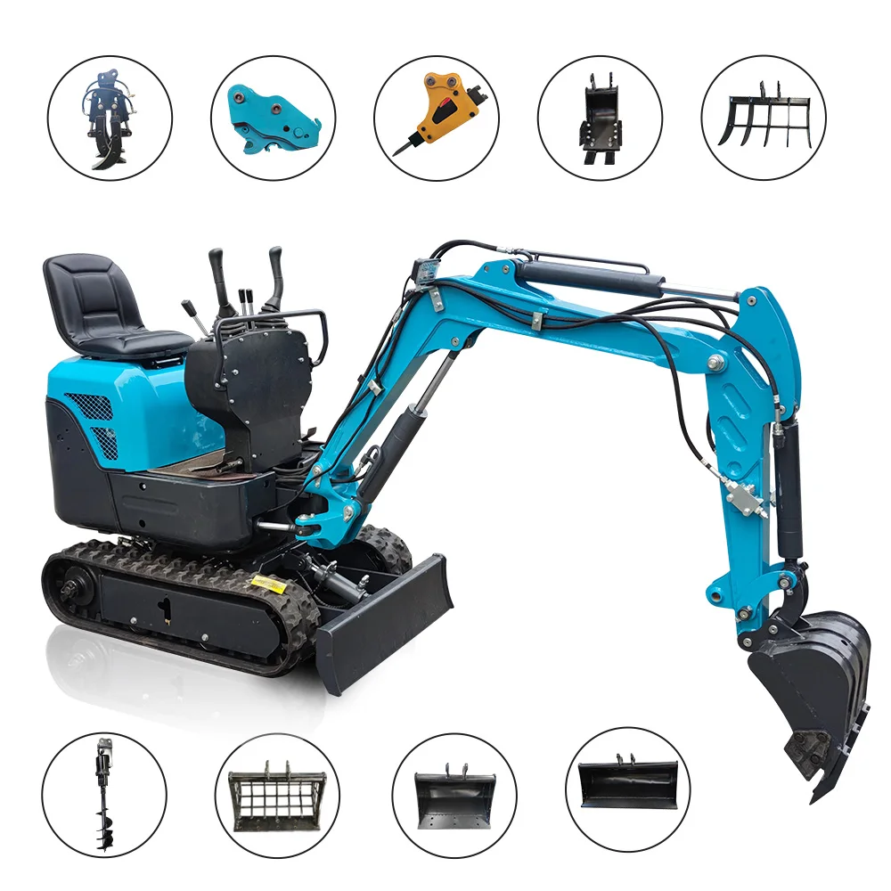 Factory Price  Small Mini Digger bagger 1ton 2ton Excavator Farm Small Used Excavator For Sale
