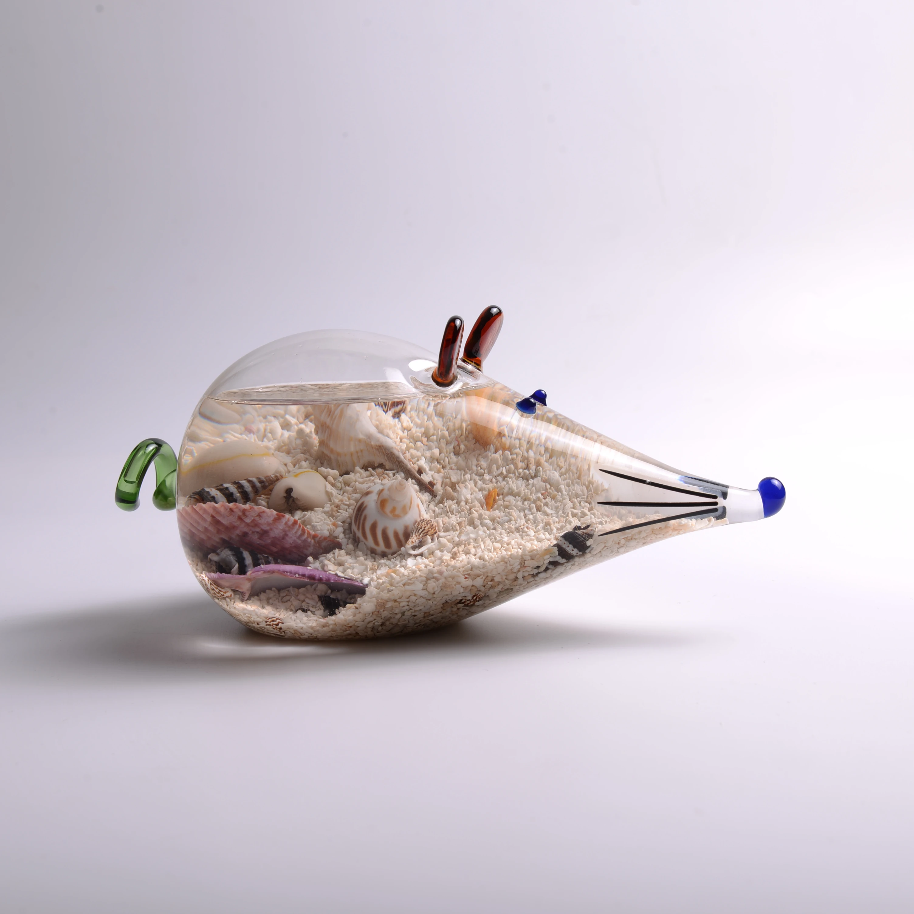 New mouse shaped high borosilicate furniture decoration glass crafts