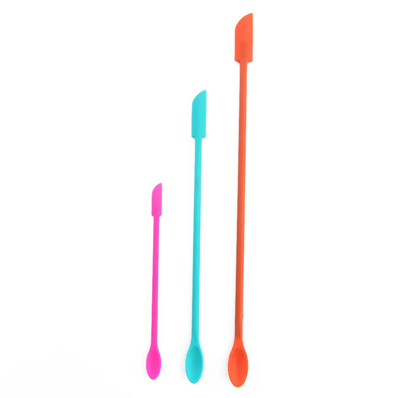 Kitchen BakingTools Non-Stick 3 pcs/set Mini Spatulas Soft Jar Cake Cream Butter Spatulas Silicone Scrapers