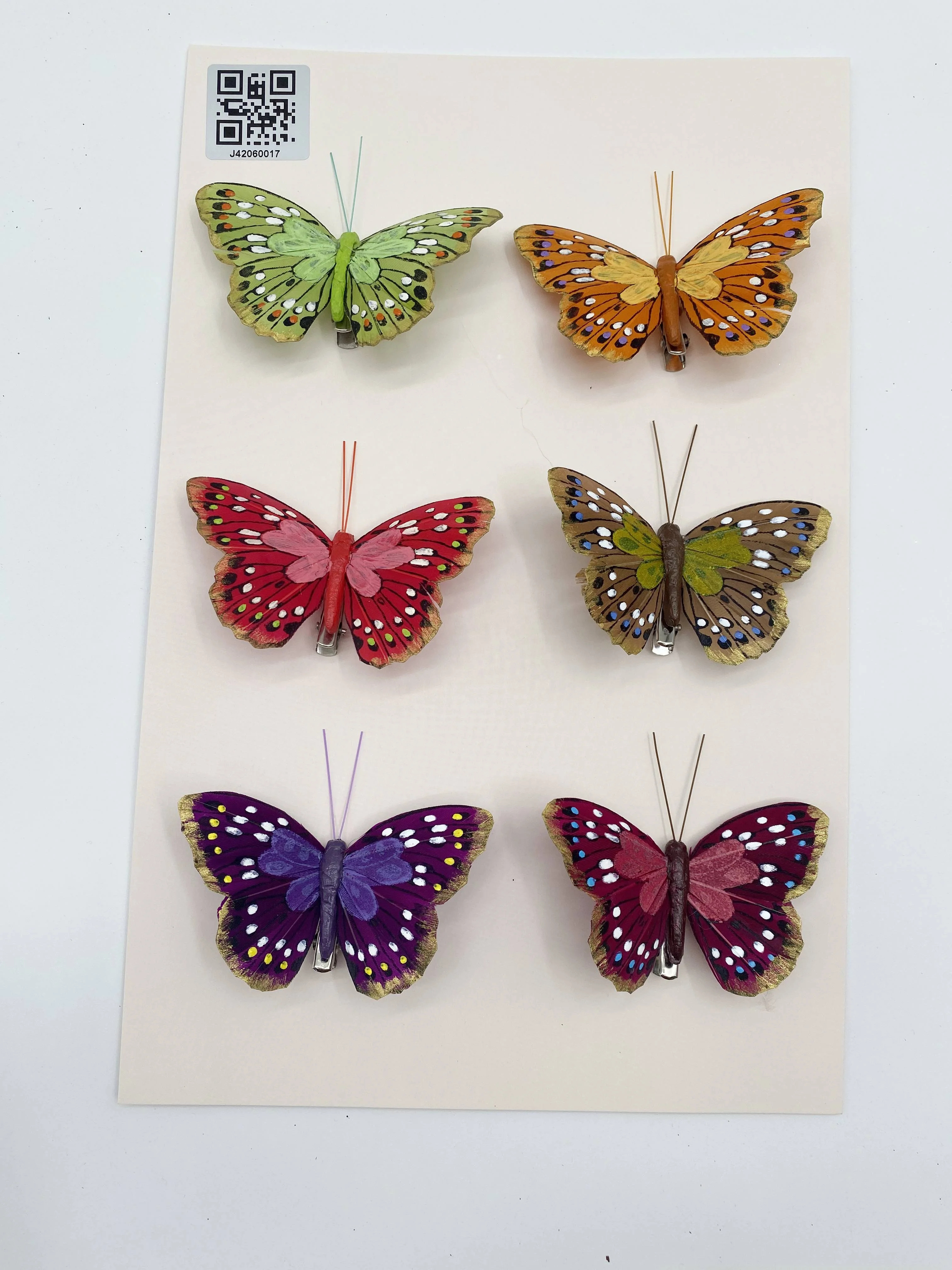 8cm butterfly for Christmas decoration artificial butterflies artificial multi colors feather small butterfly