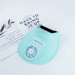 Summer UV Protection Visor women 3-speed Regulation Electric Fan Empty Top sun Hat  with fan