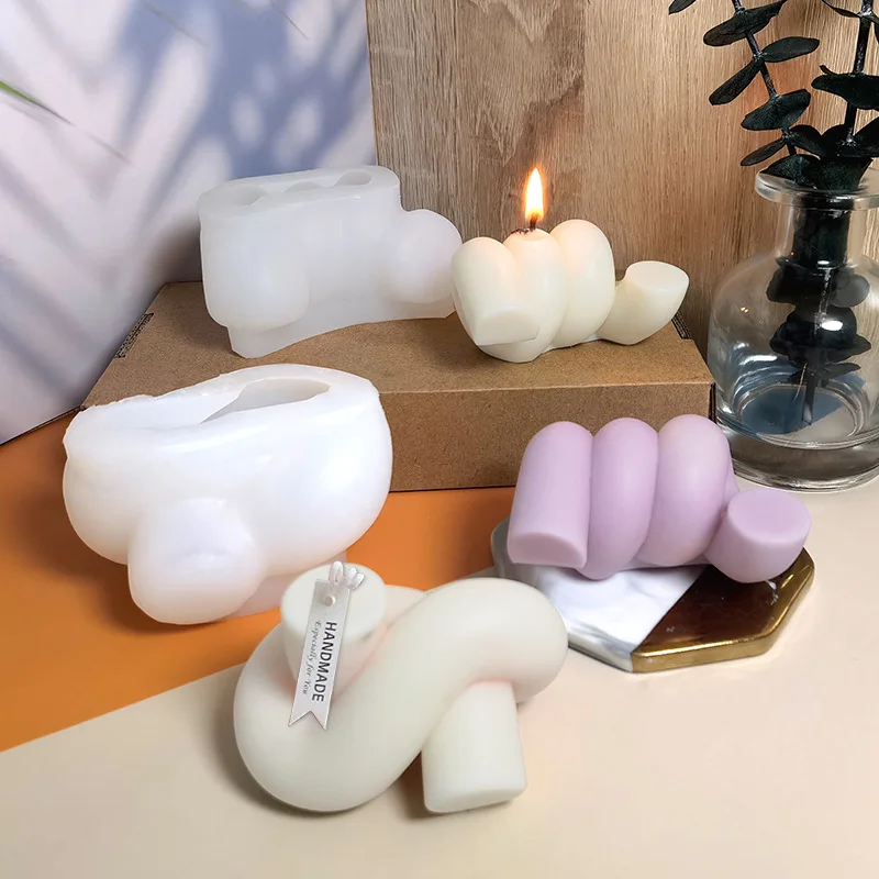 DIY Aromatherapy China Wholesale Custom Silicone Candle Mold Knot Molde de Silicone