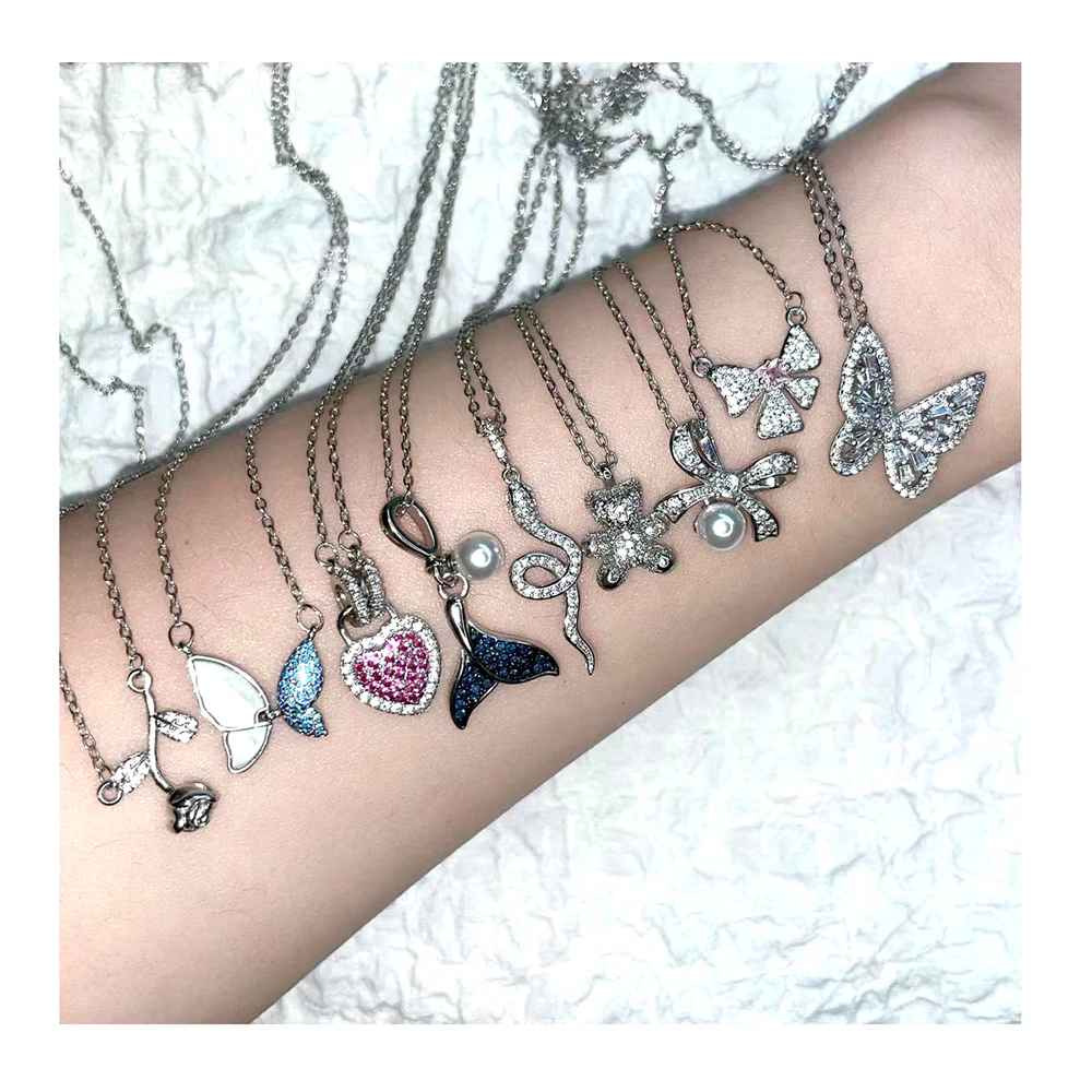 Ожерелье piezas bisuteria dijes para aser joyeria cadenas Joyeria Fina Серебряное украшение для женщин