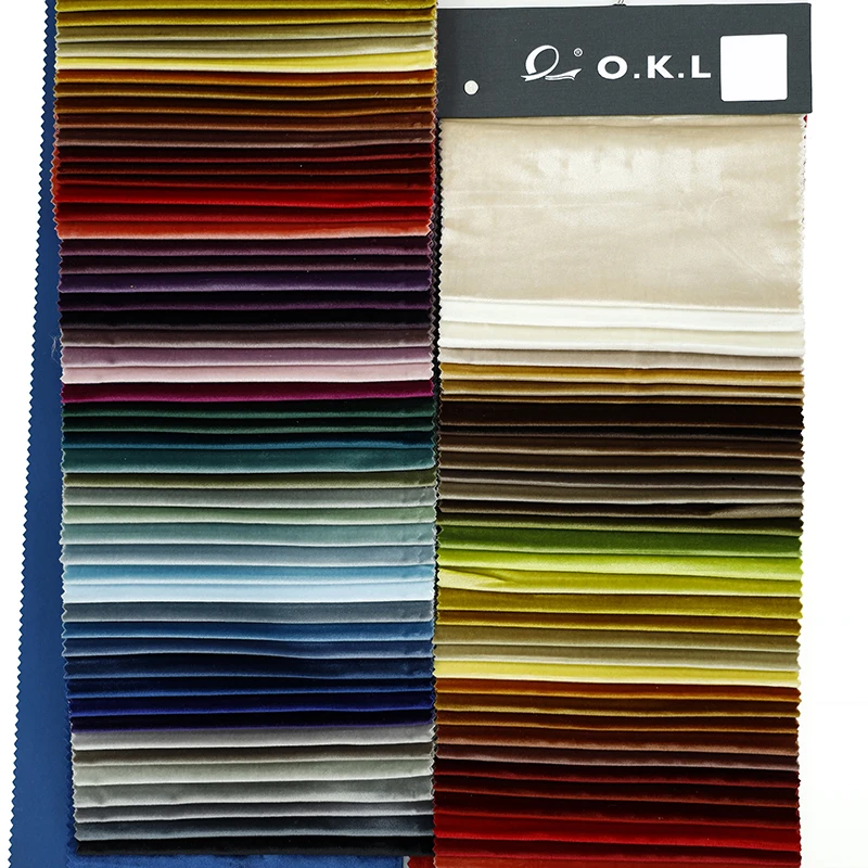 OKL31118 ItalianTextile for Sofa Cover Upholstery Wholesale Furniture Turkish Fabric Luxury Tricot Velvet Fabric Plain Frees