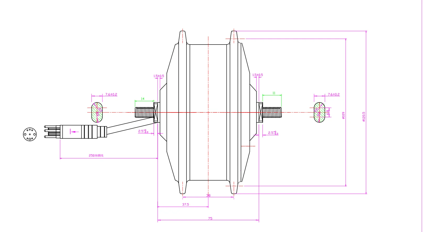 Hot sale! The lightest/smallest EMC/CE Approval 24v/36v/48v  74mm Front V brake e bike hub motor for 16inch Folding Bike