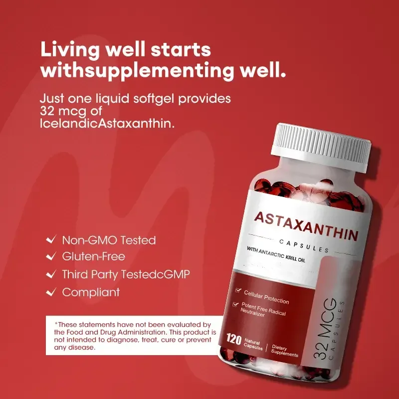 OEM Natural Healthy Supplement Astaxanthin Softgel Capsule