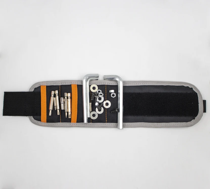 Magnetic Wristband with Strong Magnets for Holding Screws, Nails, Drill Bits - Best Unique Tool Gift for Men,DIY Handyman Father